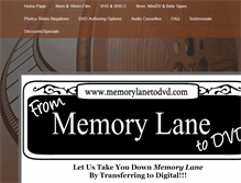 Tablet Screenshot of memorylanetodvd.com